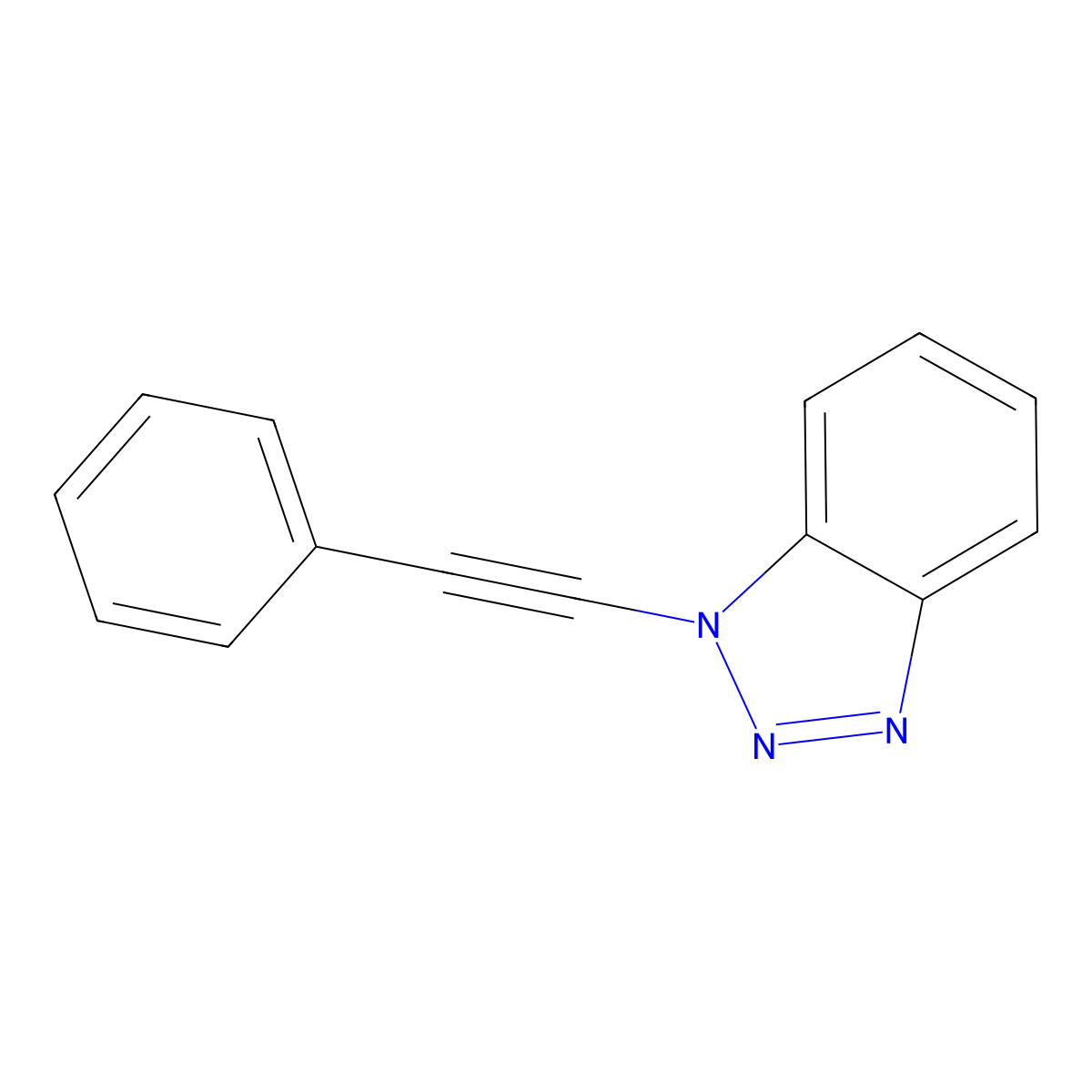 1-(Phenylethynyl)-1H-benzo[d][1,2,3]triazole molecular structure, CAS 209912-23-2