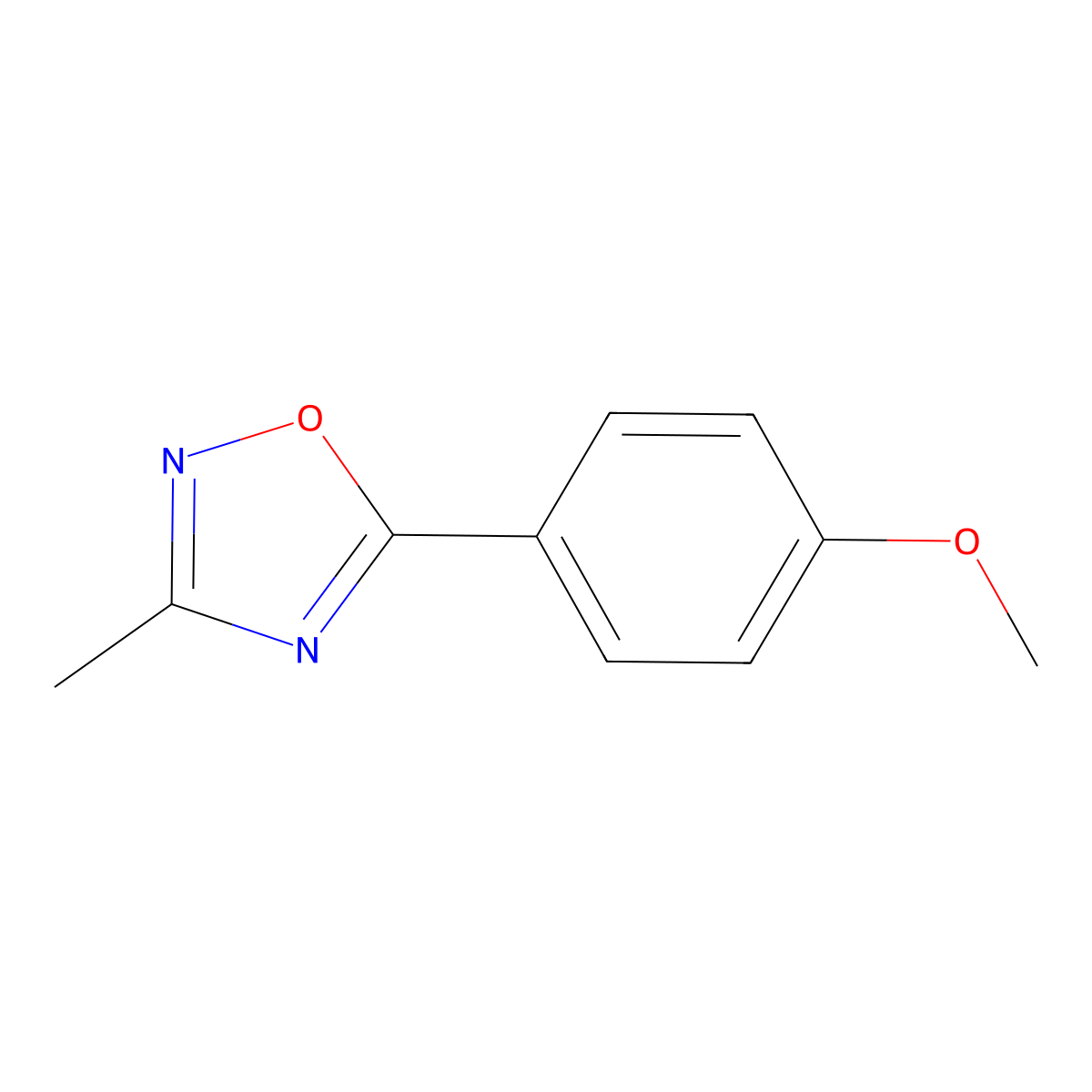 5-(4-Methoxyphenyl)-3-methyl-1,2,4-oxadiazole molecular structure, CAS 209912-45-8
