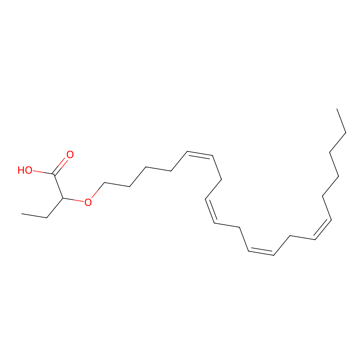 2-[(5Z,8Z,11Z,14Z)-icosa-5,8,11,14-tetraenoxy]butanoic acid molecular structure, CAS 2099120-74-6