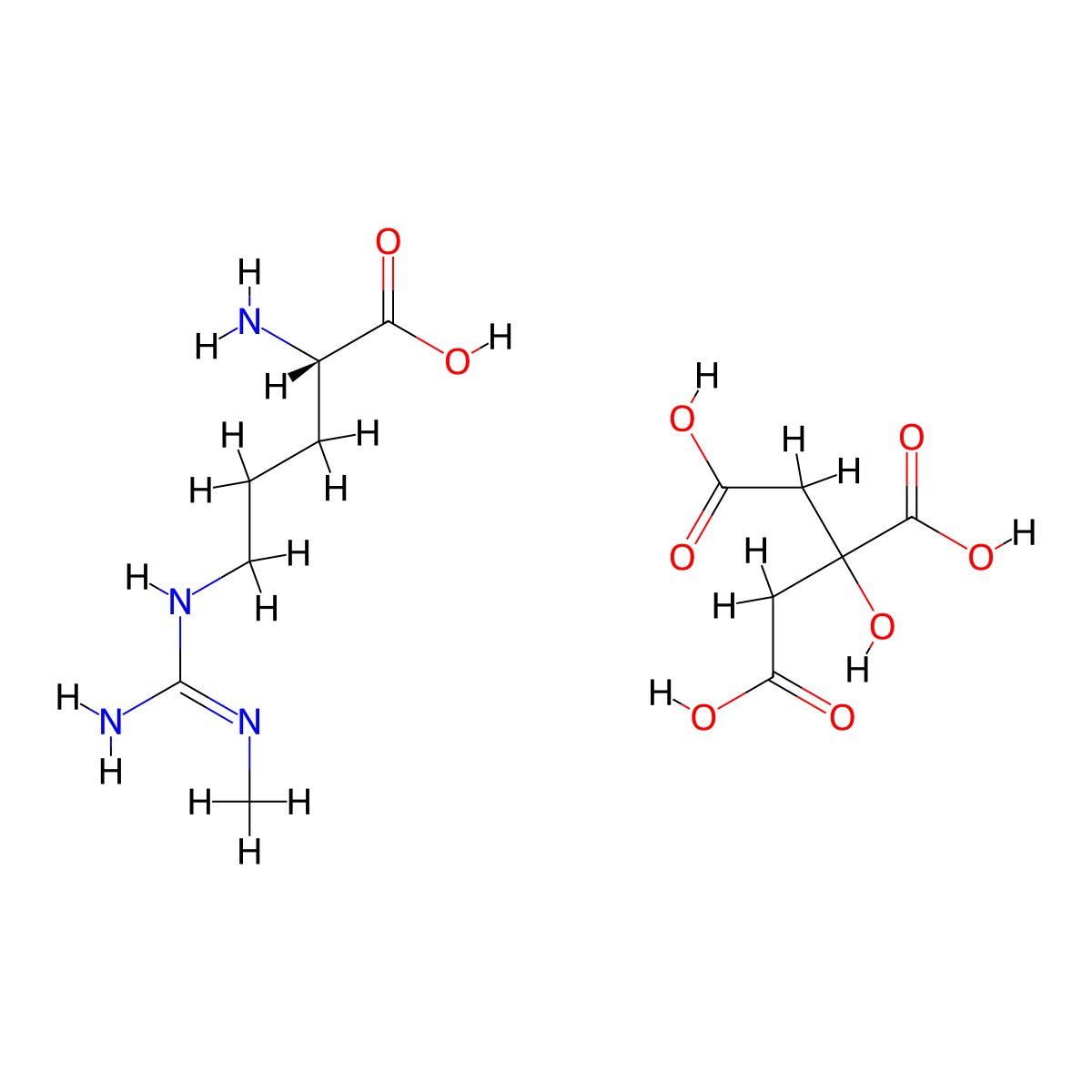 Tilarginine citrate molecular structure, CAS 209913-88-2