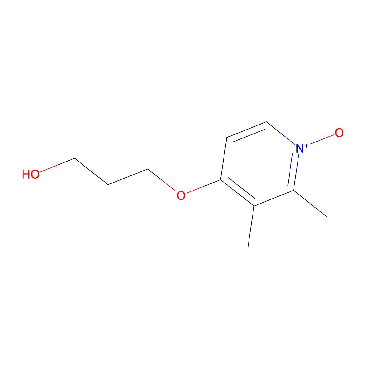 4-(3-Hydroxypropoxy)-2,3-dimethylpyridine 1-oxide molecular structure, CAS 209914-28-3