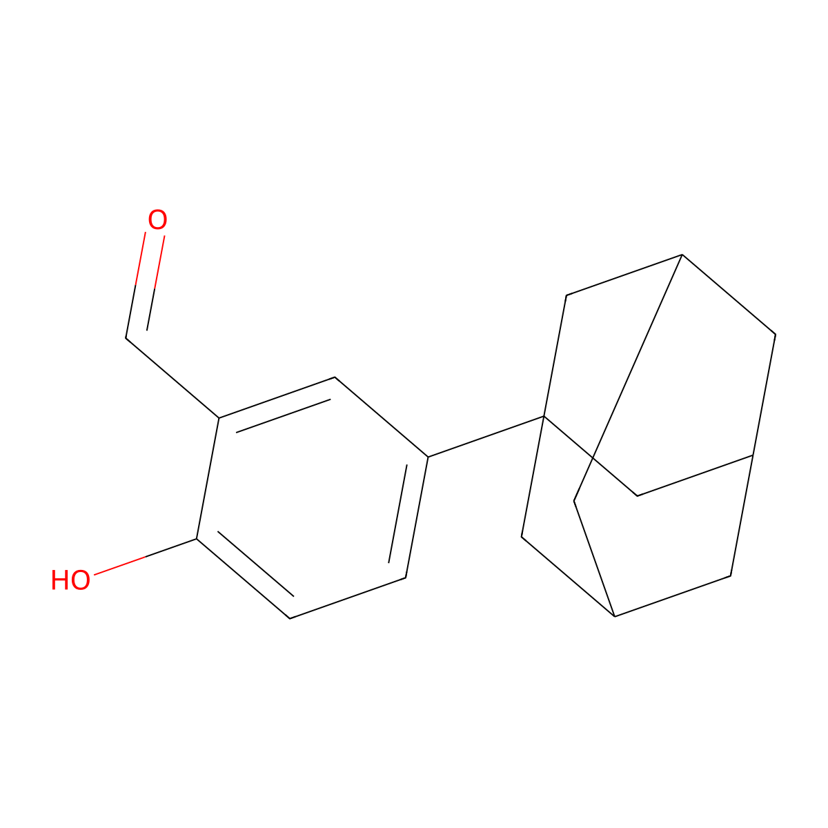 5-(1-Adamantyl)-2-hydroxybenzaldehyde molecular structure, CAS 209914-58-9