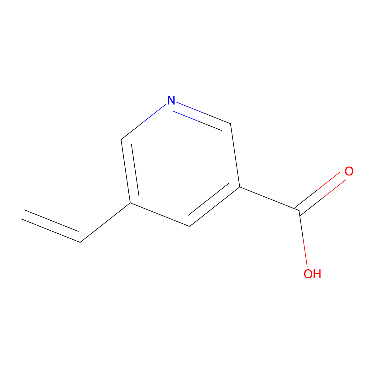 5-Ethenylpyridine-3-carboxylic acid molecular structure, CAS 209915-44-6