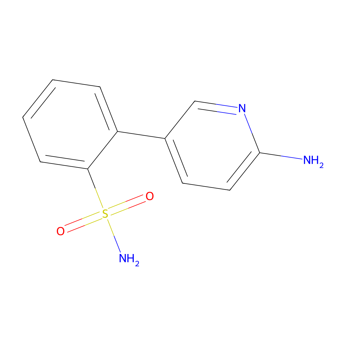 2-(6-Amino-3-pyridinyl)benzenesulfonamide molecular structure, CAS 209915-96-8