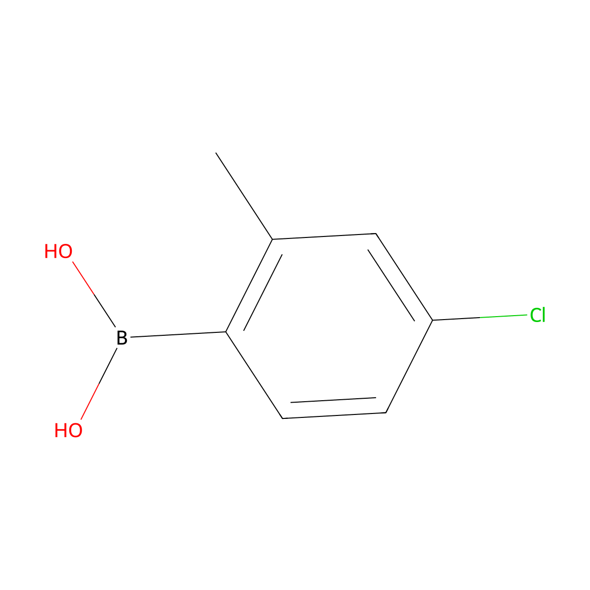 (4-Chloro-2-methylphenyl)boronic acid molecular structure, CAS 209919-30-2
