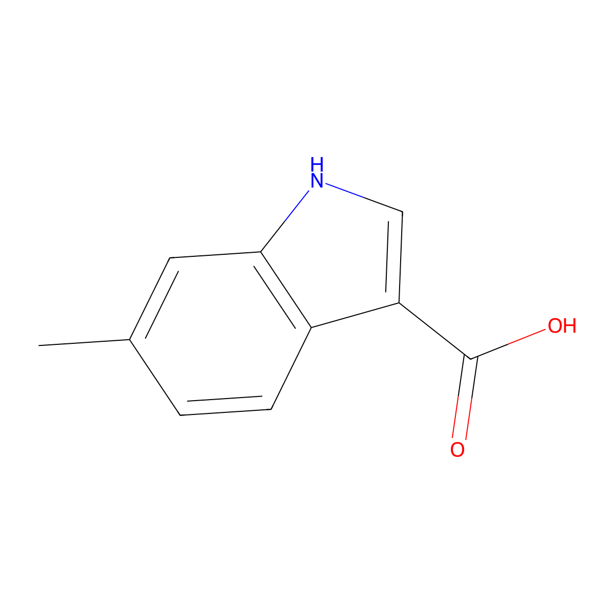6-Methyl-1H-indole-3-carboxylic acid molecular structure, CAS 209920-43-4