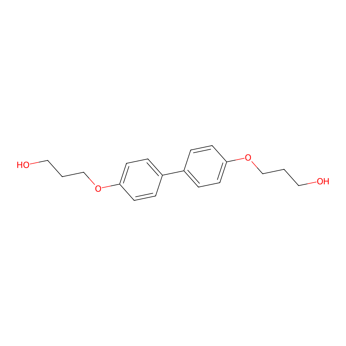 3,3'-[[1,1'-Biphenyl]-4,4'-diylbis(oxy)]di(propan-1-ol) molecular structure, CAS 20994-28-9