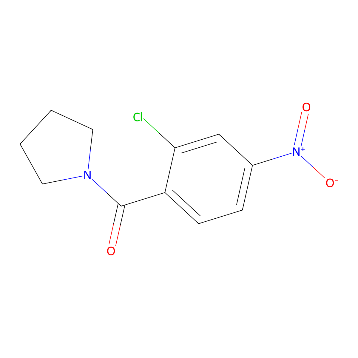 (2-Chloro-4-nitrophenyl)(pyrrolidin-1-yl)methanone molecular structure, CAS 209959-68-2