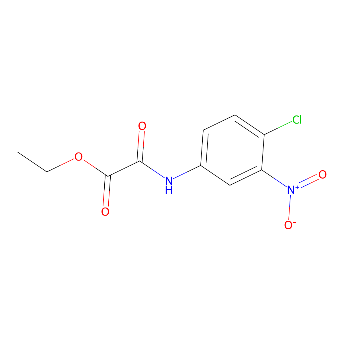 Ethyl {4-chloro-3-nitroanilino}(oxo)acetate molecular structure, CAS 209959-79-5