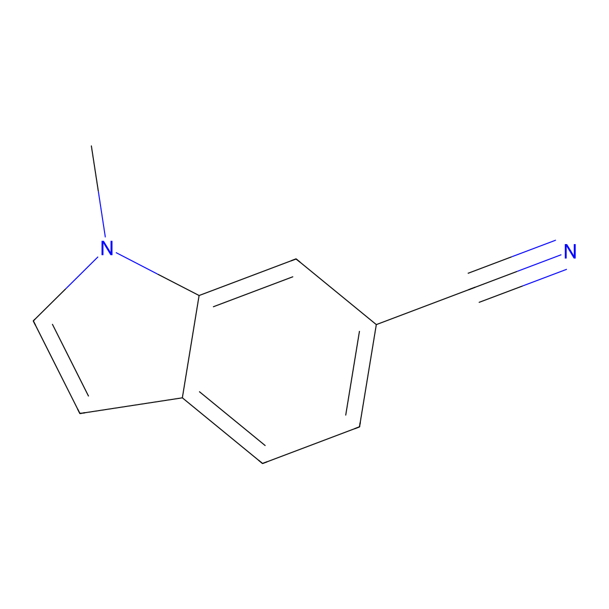 1-Methyl-1H-indole-6-carbonitrile molecular structure, CAS 20996-87-6