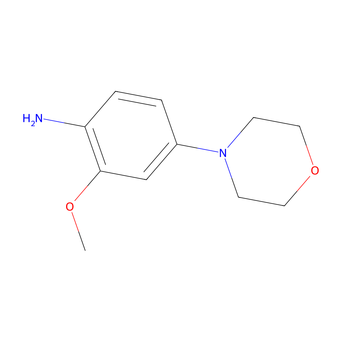 2-Methoxy-4-morpholinoaniline molecular structure, CAS 209960-91-8