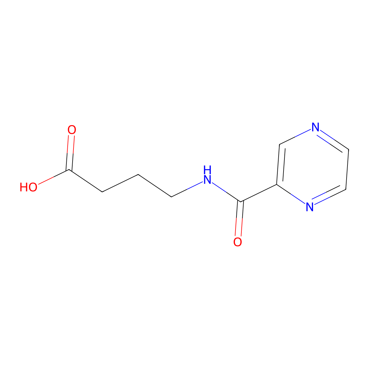 4-[(Pyrazin-2-ylcarbonyl)amino]butanoic acid molecular structure, CAS 209961-11-5