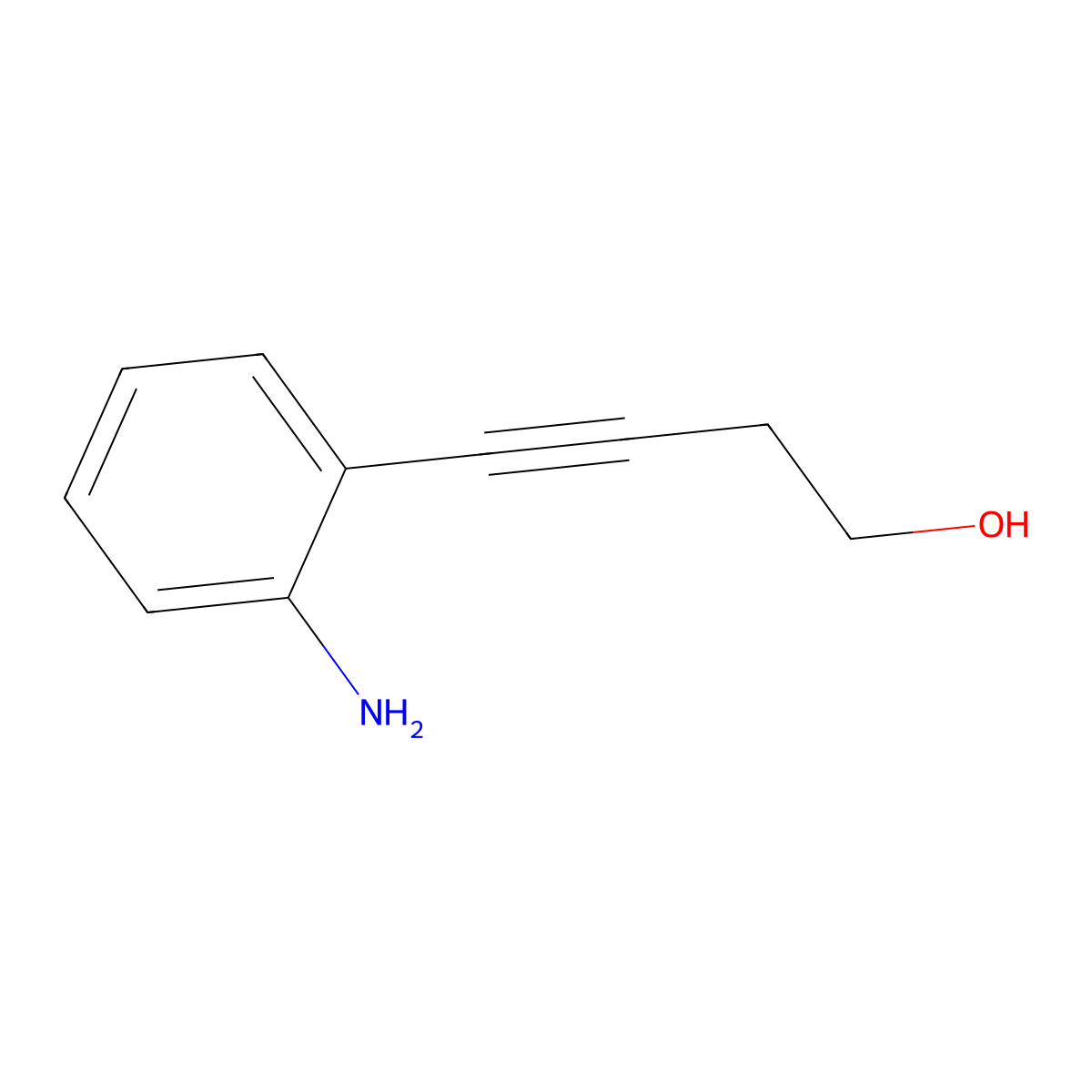 4-(2-Aminophenyl)but-3-yn-1-ol molecular structure, CAS 209967-15-7