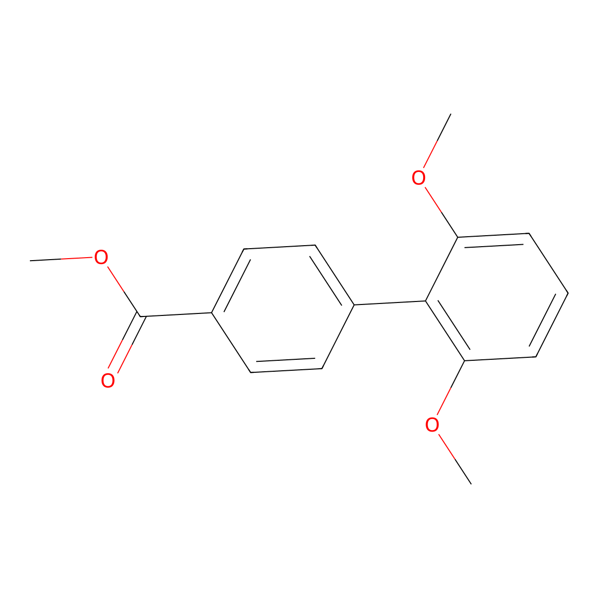 Methyl 2',6'-dimethoxy-[1,1'-biphenyl]-4-carboxylate molecular structure, CAS 2099672-48-5