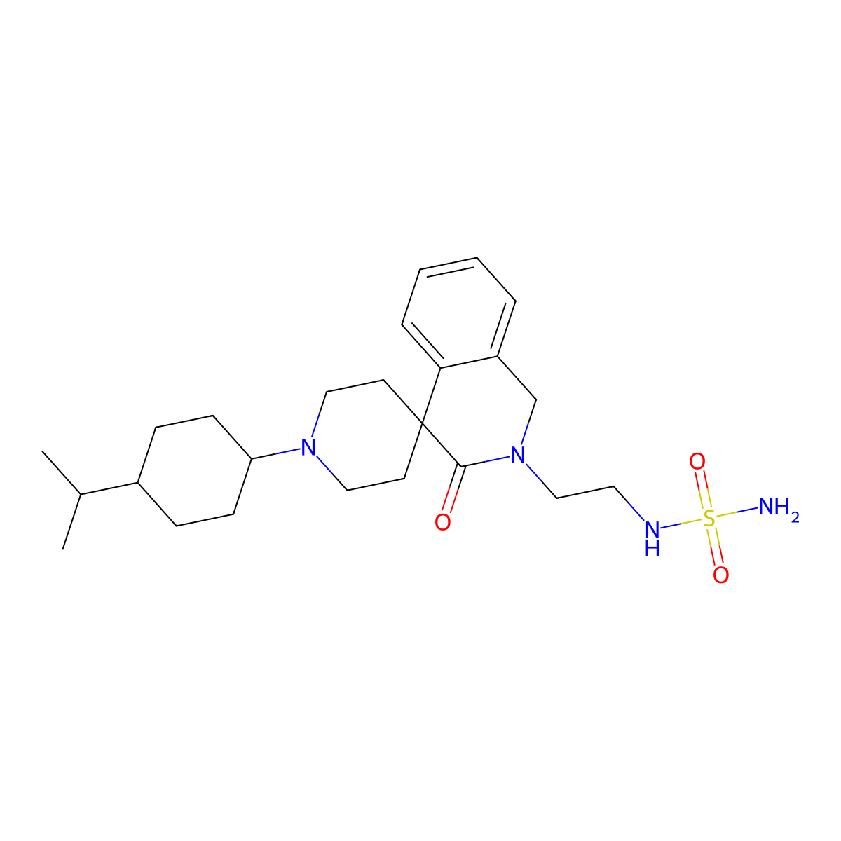 N-[2-[1,2-dihydro-1'-[cis-4-(1-methylethyl)cyclohexyl]-3-oxospiro[isoquinoline-4(3H),4'-piperidin]-2-yl]ethyl]-sulfamide molecular structure, CAS 2099681-31-7