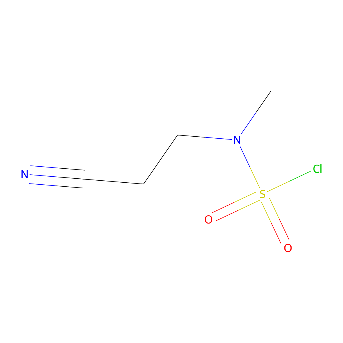 2-Cyanoethyl(methyl)sulfamoyl chloride molecular structure, CAS 209971-18-6