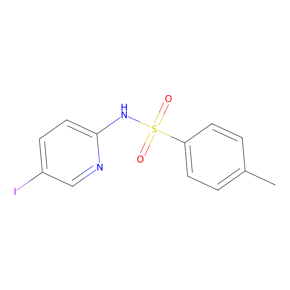 N-(5-Iodo-pyridin-2-YL)-4-methyl-benzenesulfonamide molecular structure, CAS 209971-43-7
