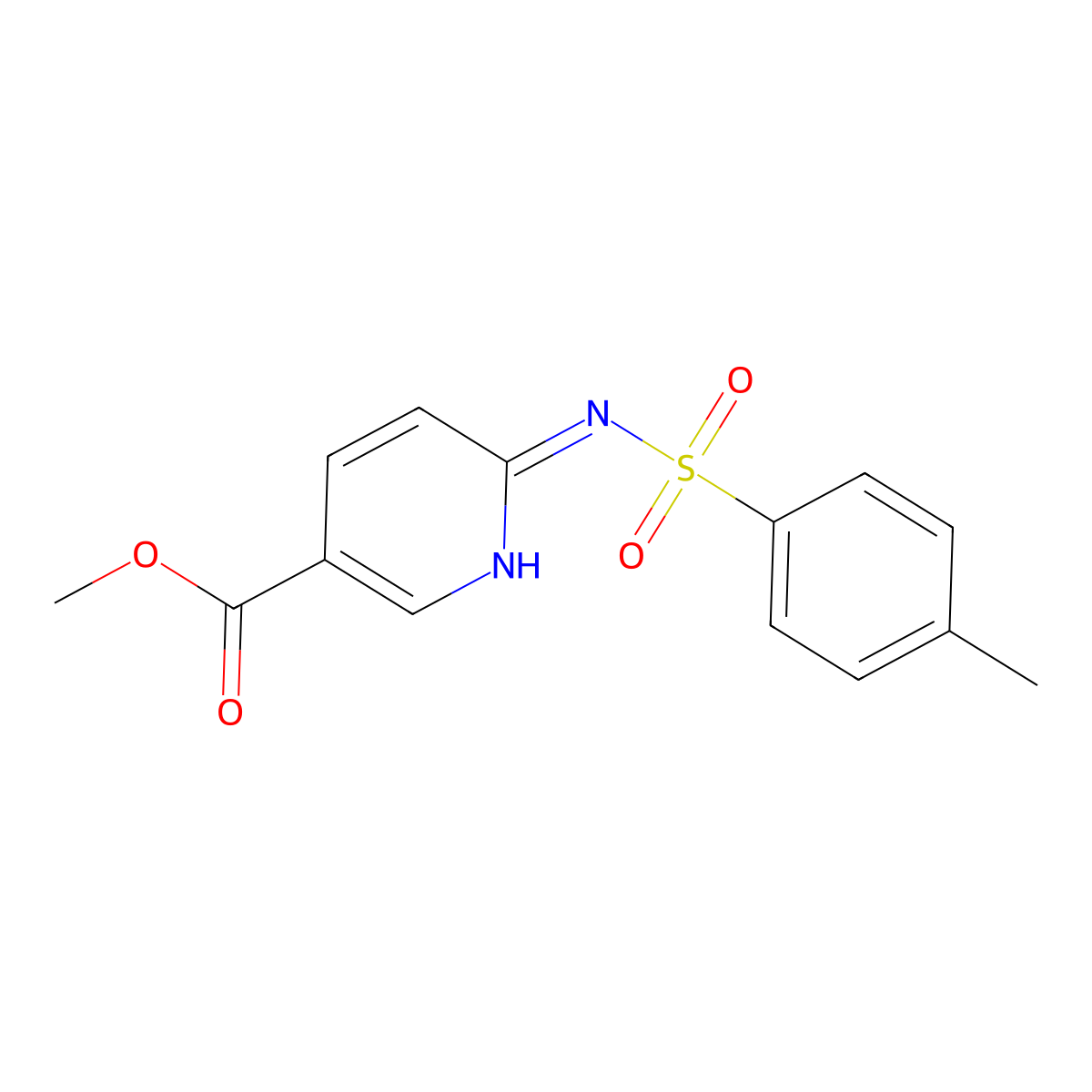 Methyl 6-{[(4-methylphenyl)sulfonyl]imino}-3(1H)-pyridinecarboxylate molecular structure, CAS 209971-44-8