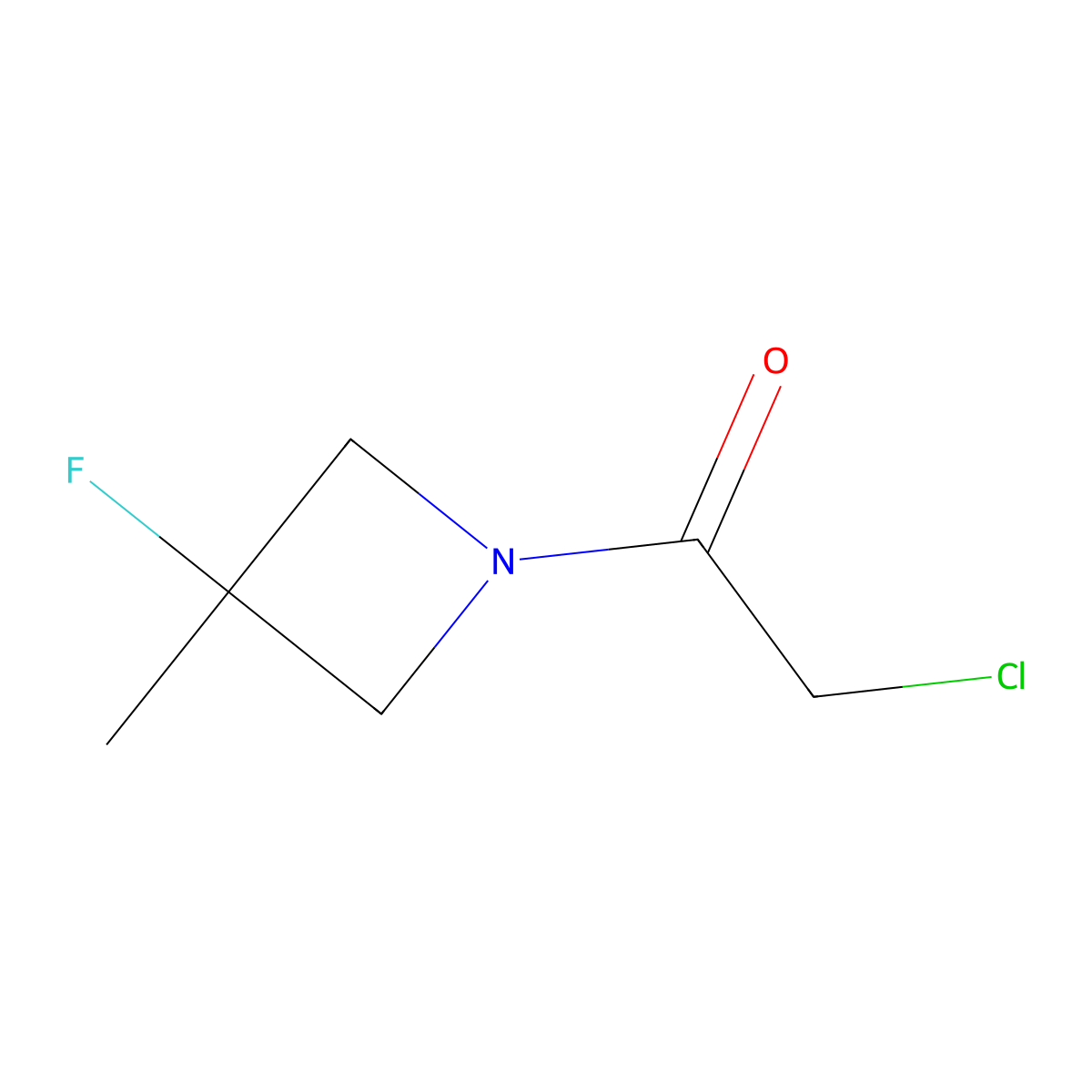 2-Chloro-1-(3-fluoro-3-methyl-azetidin-1-yl)ethanone molecular structure, CAS 2099712-22-6