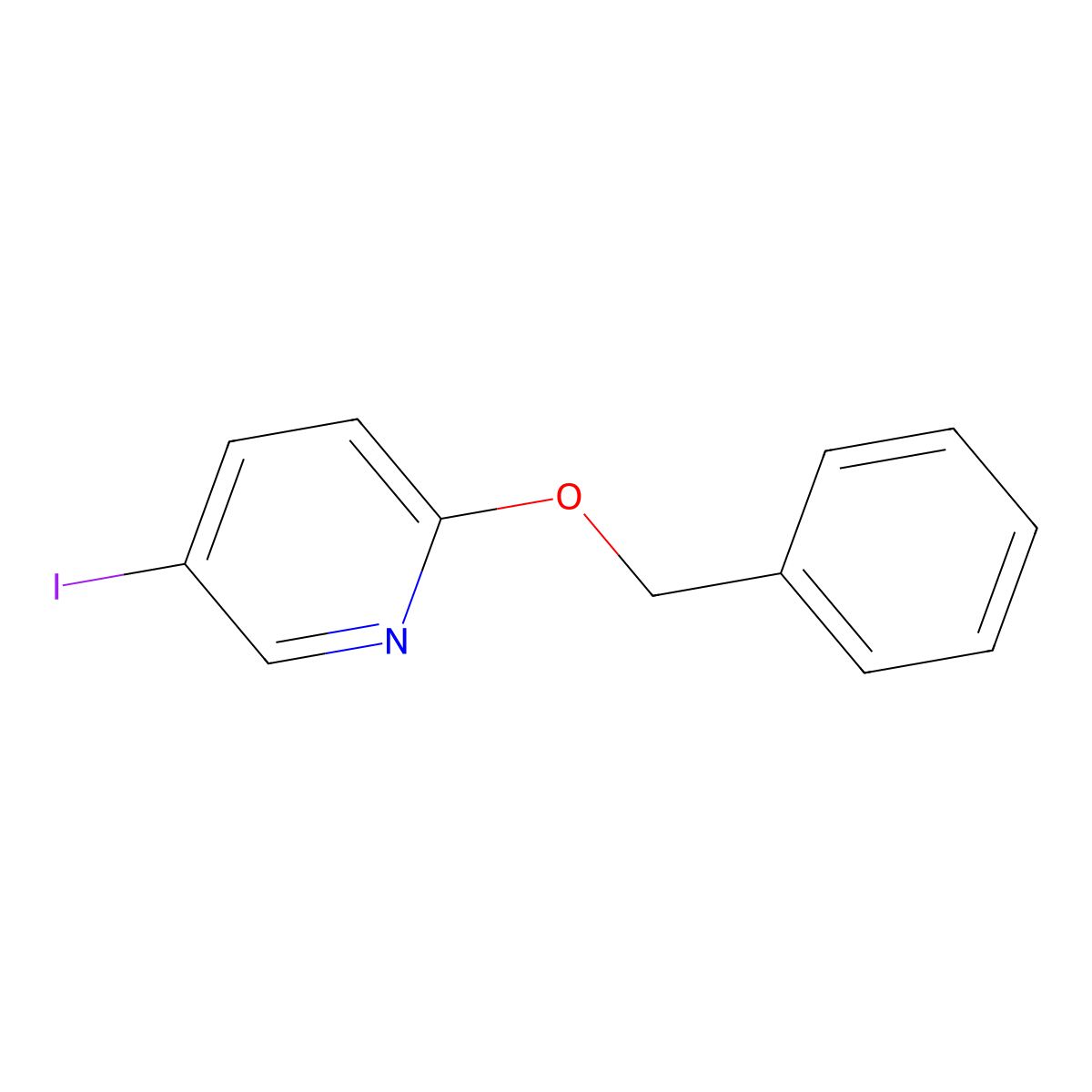 2-(Benzyloxy)-5-iodopyridine molecular structure, CAS 209973-99-9