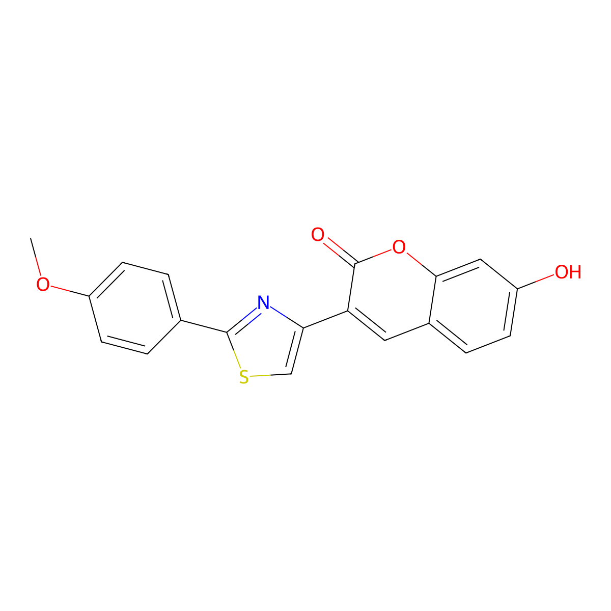 7-hydroxy-3-[2-(4-methoxyphenyl)-1,3-thiazol-4-yl]-2H-chromen-2-one molecular structure, CAS 209974-82-3
