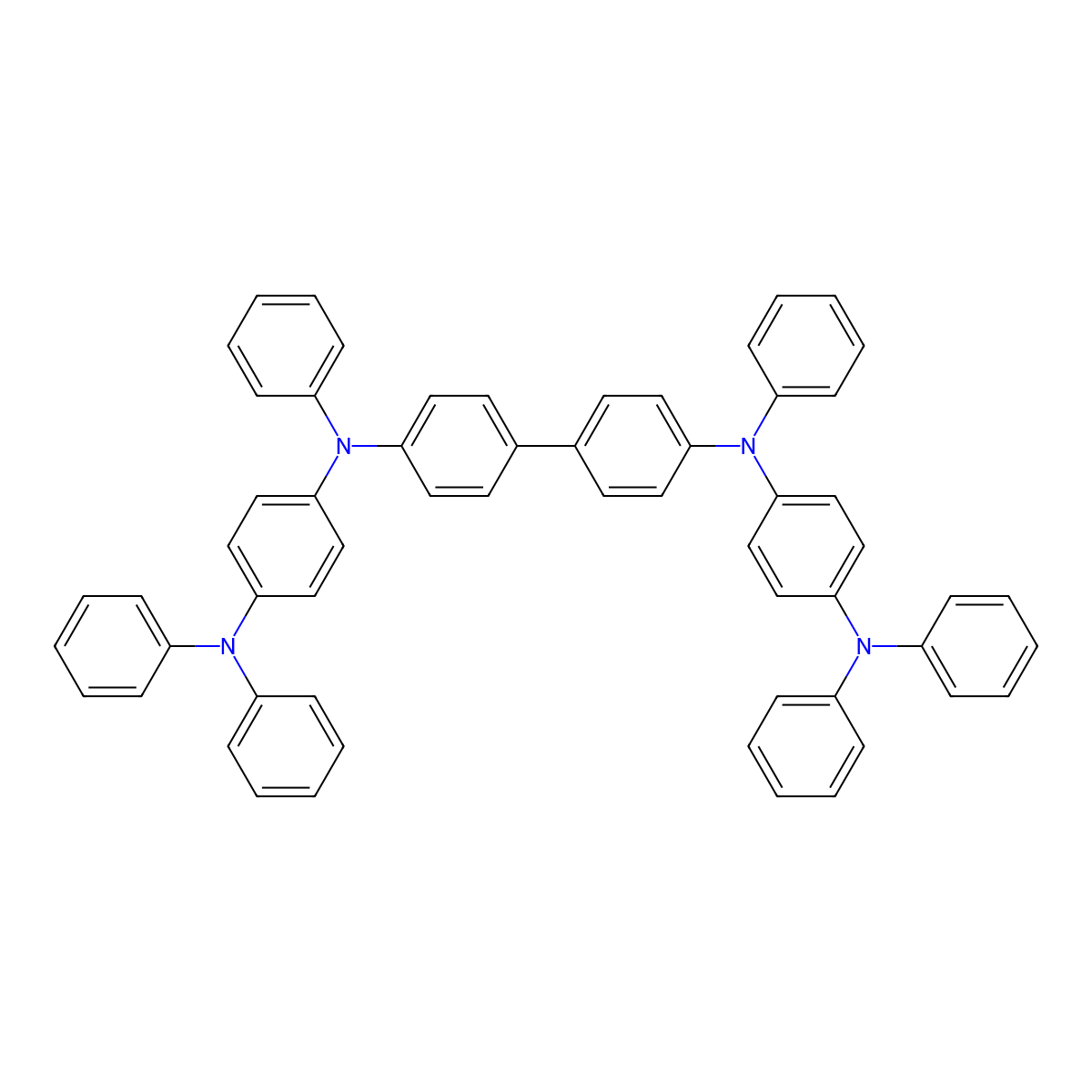 N,N'-Bis[4-(diphenylamino)phenyl]-N,N'-diphenylbenzidine molecular structure, CAS 209980-53-0