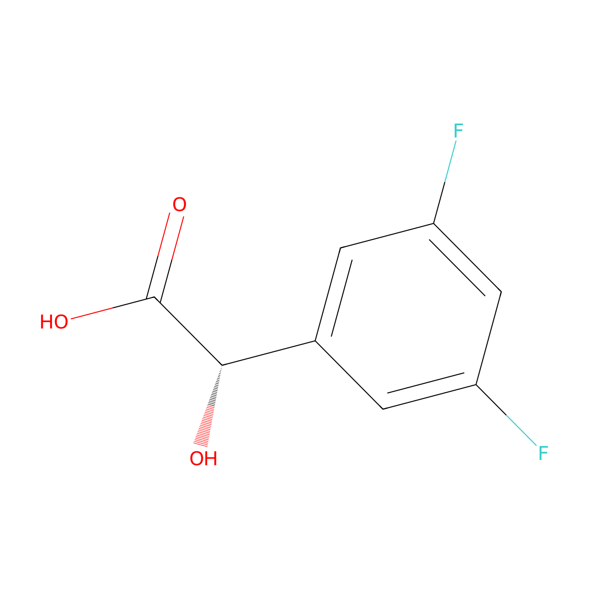 (2S)-2-(3,5-difluorophenyl)-2-hydroxyacetic acid molecular structure, CAS 209982-91-2