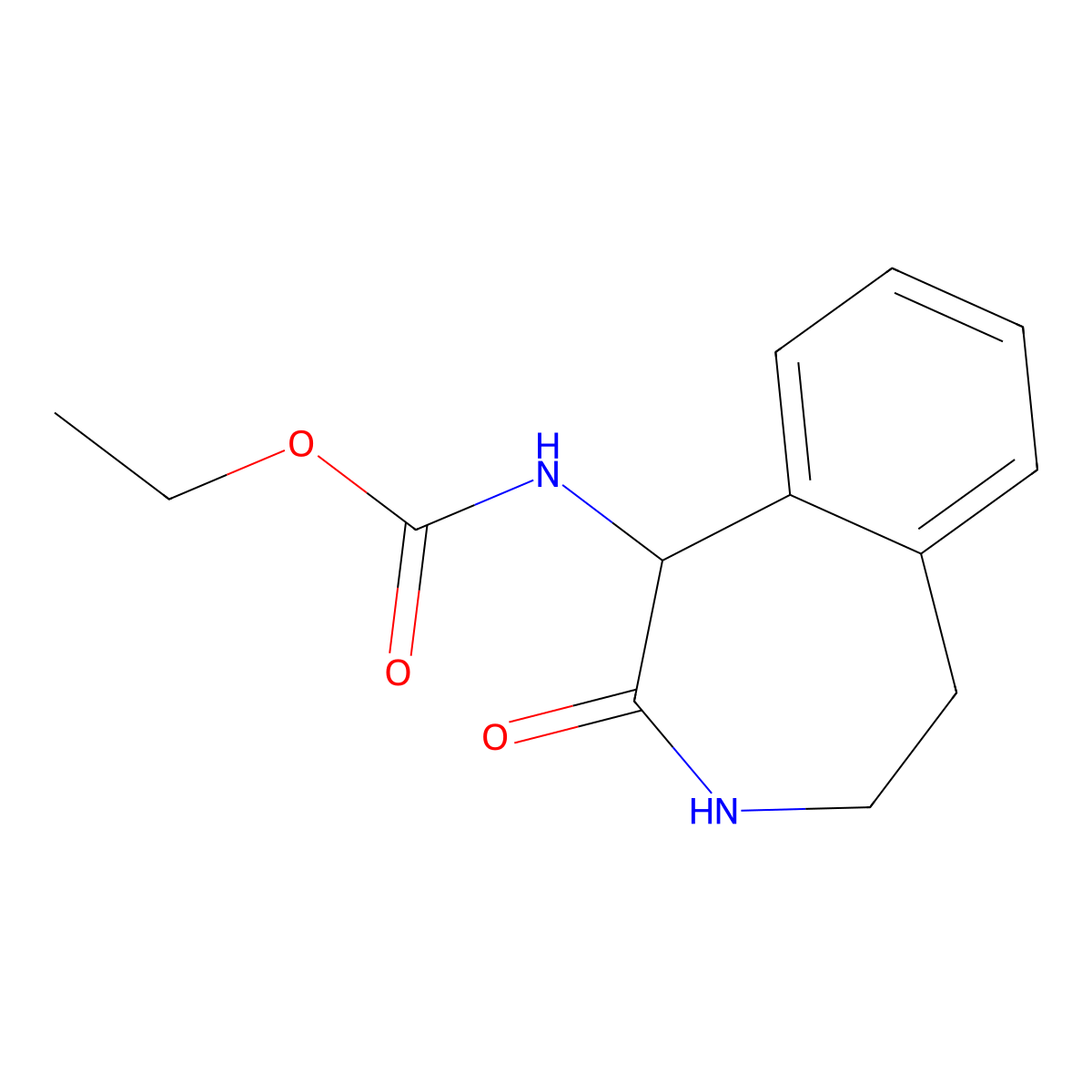 Ethyl (2-oxo-2,3,4,5-tetrahydro-1H-benzo[d]azepin-1-yl)carbamate molecular structure, CAS 209983-86-8