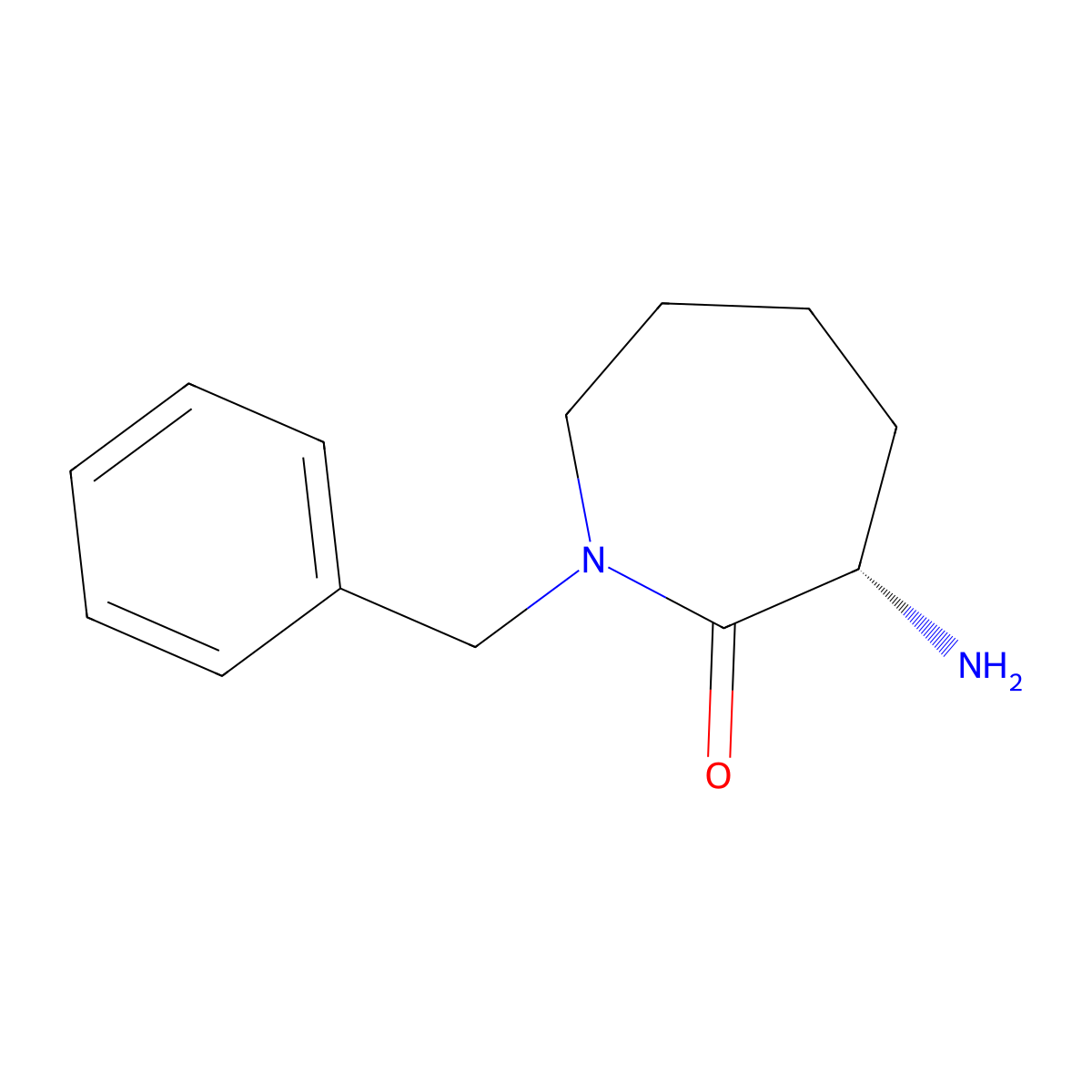 (S)-3-amino-1-benzylazepan-2-one molecular structure, CAS 209983-91-5