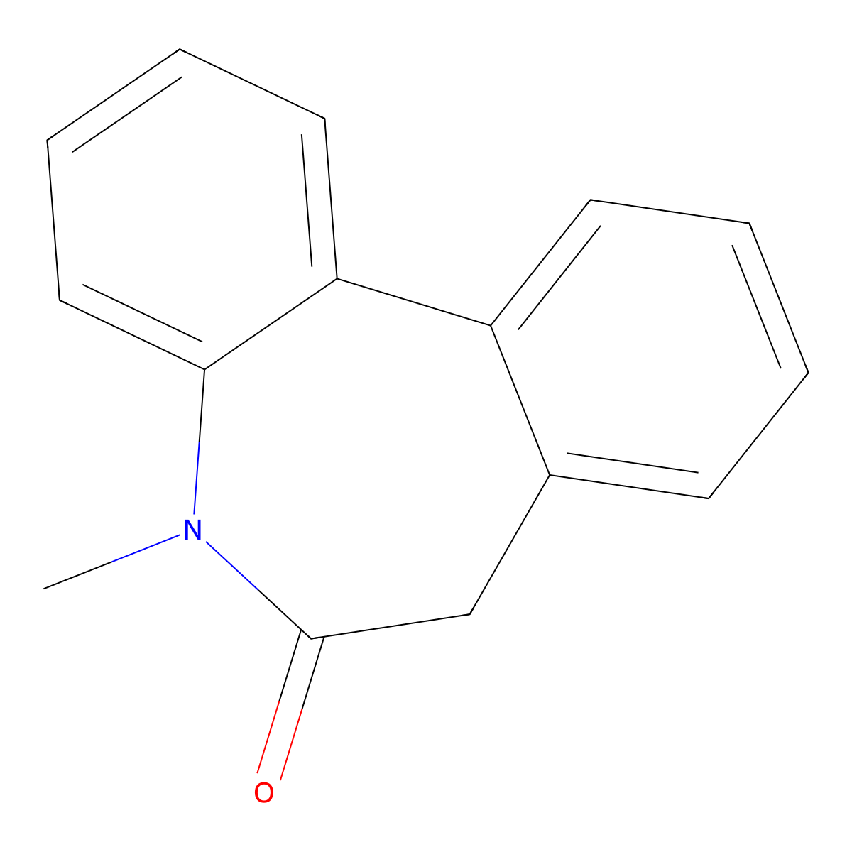 5-methyl-5H-dibenzo[b,d]azepin-6(7H)-one molecular structure, CAS 209984-30-5