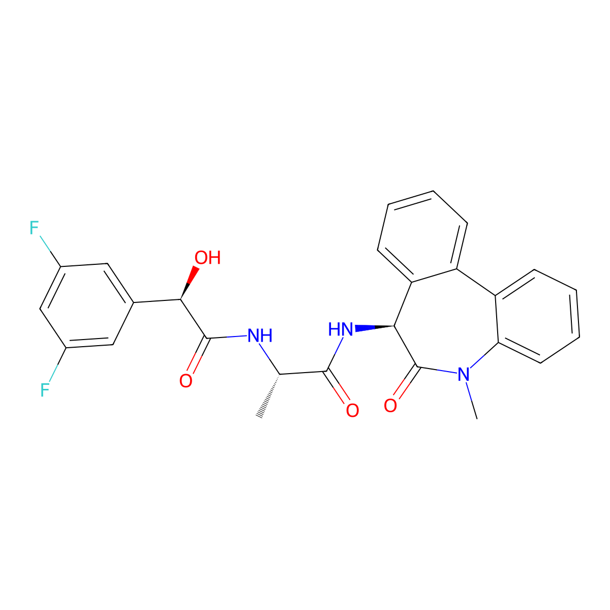 LY-411575 isomer 1 molecular structure, CAS 209984-58-7