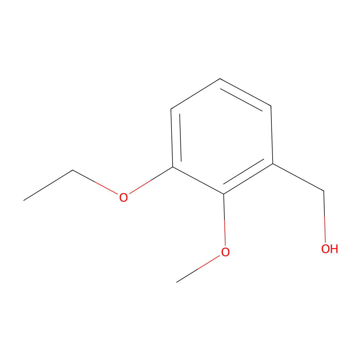 (3-Ethoxy-2-methoxyphenyl)methanol molecular structure, CAS 20999-17-1