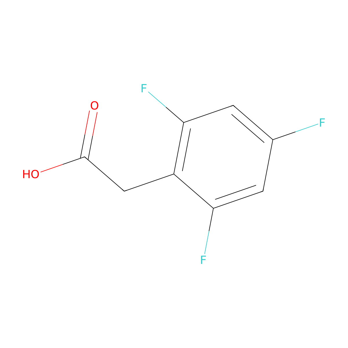 2-(2,4,6-Trifluorophenyl)acetic acid molecular structure, CAS 209991-63-9