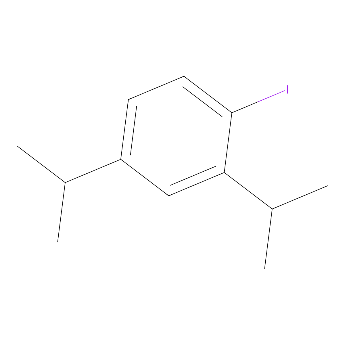 1-Iodo-2,4-di(propan-2-yl)benzene molecular structure, CAS 2100-20-1