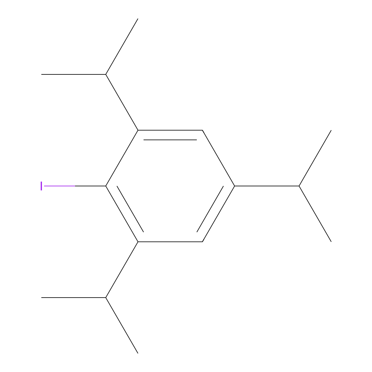 Benzene, 2-iodo-1,3,5-tris(1-methylethyl)- molecular structure, CAS 2100-22-3
