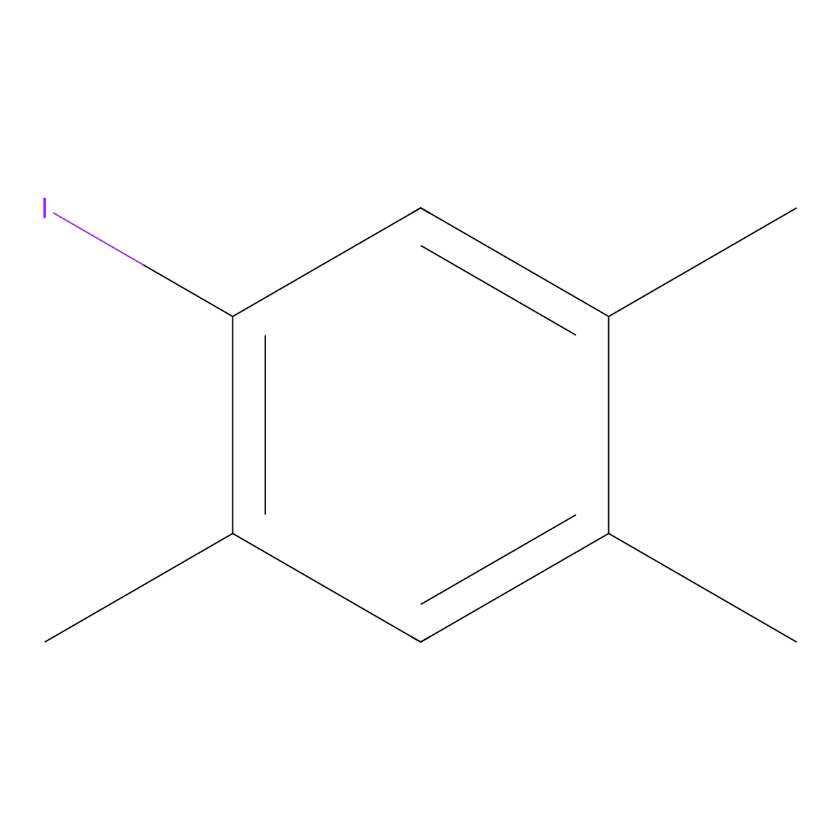 1-Iodo-2,4,5-trimethylbenzene molecular structure, CAS 2100-23-4