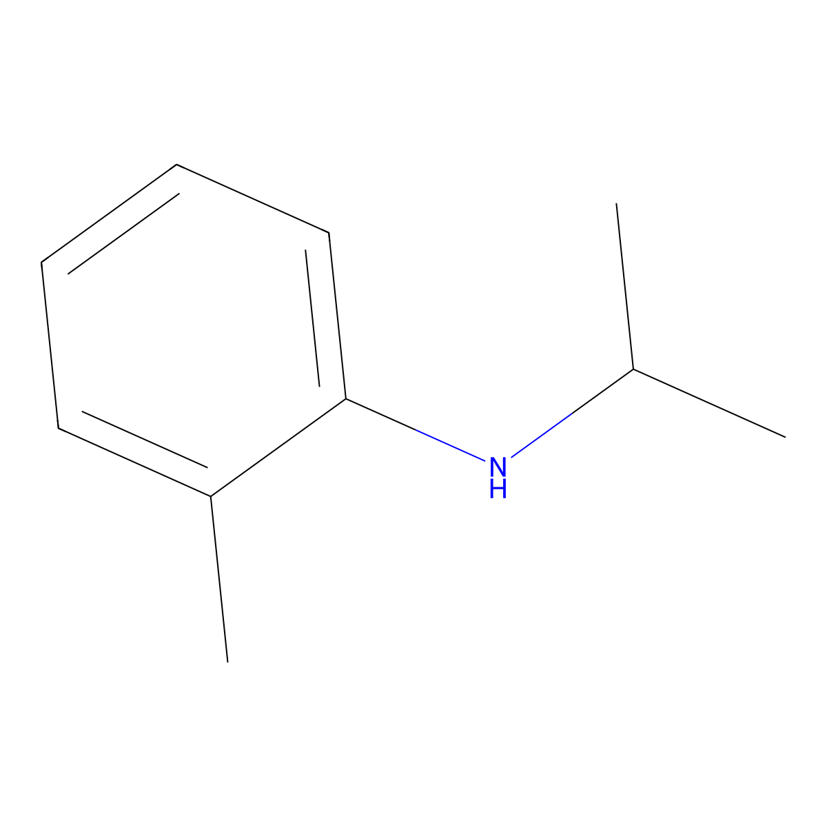 2-methyl-N-(propan-2-yl)aniline molecular structure, CAS 2100-43-8