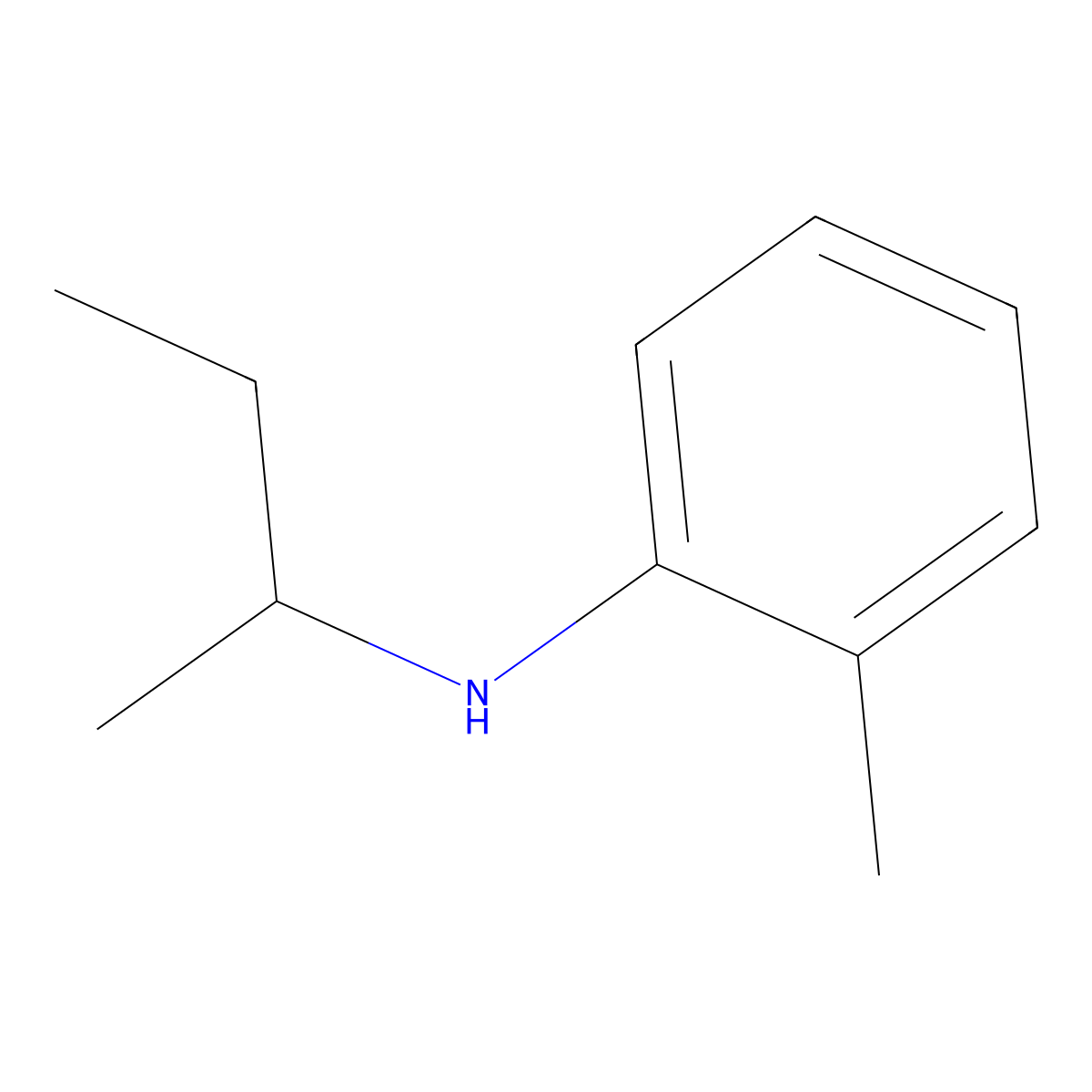 N-(Butan-2-yl)-2-methylaniline molecular structure, CAS 2100-44-9