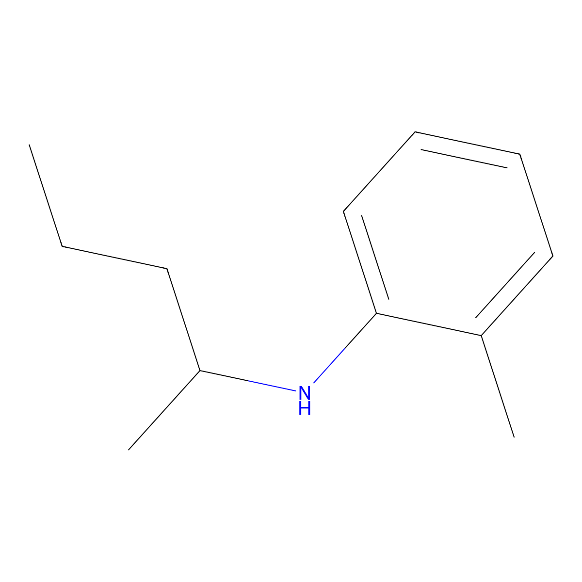 2-Methyl-N-(pentan-2-yl)aniline molecular structure, CAS 2100-45-0