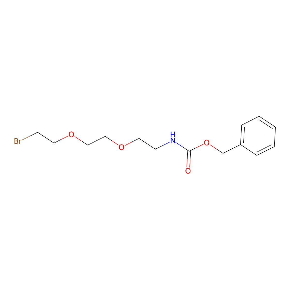 Benzyl (2-(2-(2-bromoethoxy)ethoxy)ethyl)carbamate molecular structure, CAS 2100283-00-7
