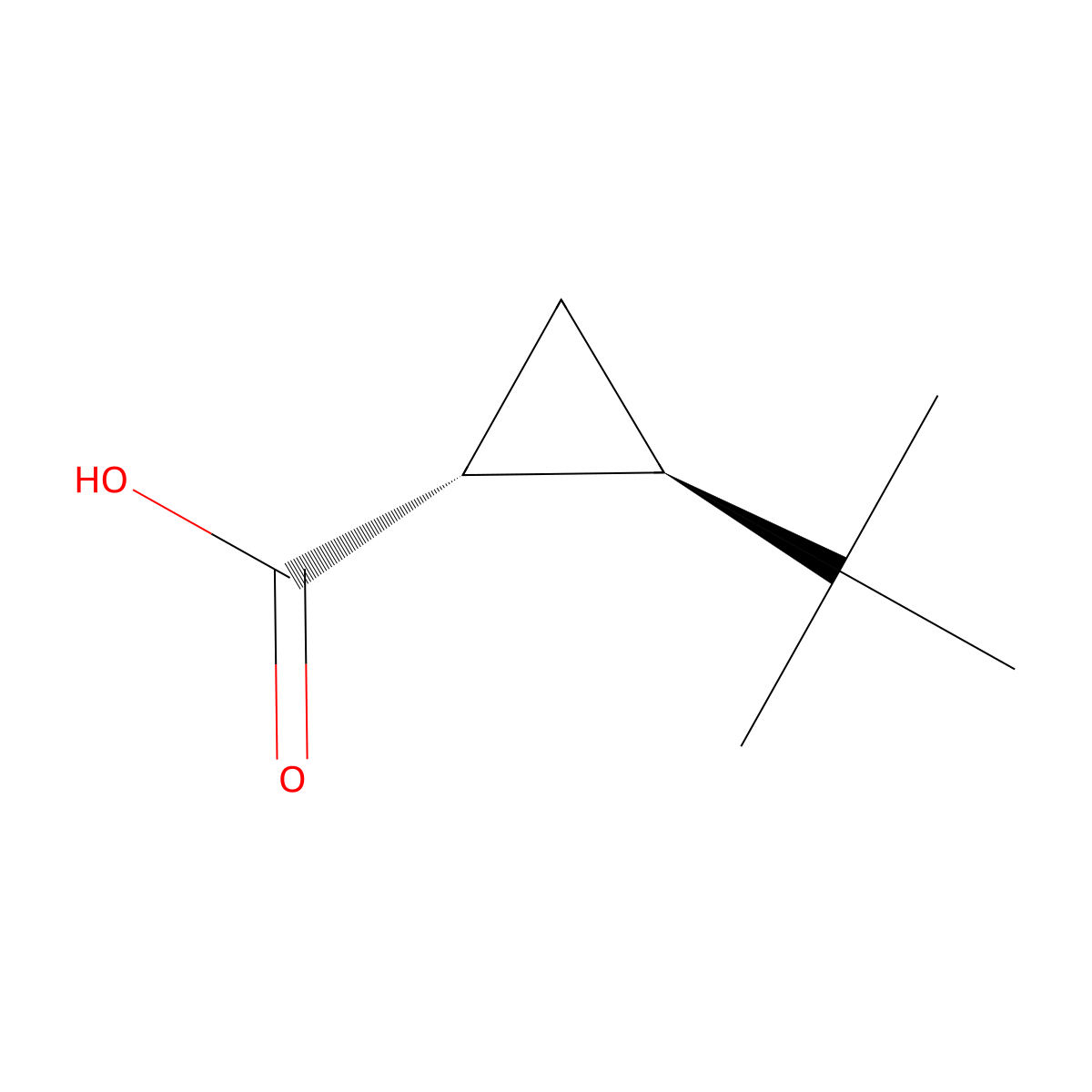 (1R,2R)-2-Tert-butylcyclopropane-1-carboxylic acid molecular structure, CAS 21003-42-9