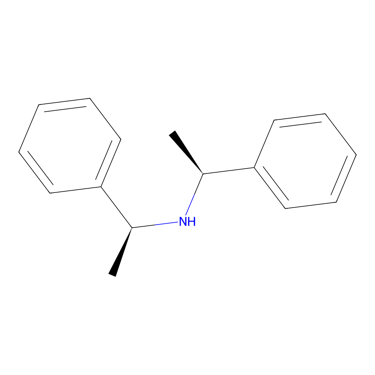 Bis(alpha-methylbenzyl)amine, (-)- molecular structure, CAS 21003-56-5