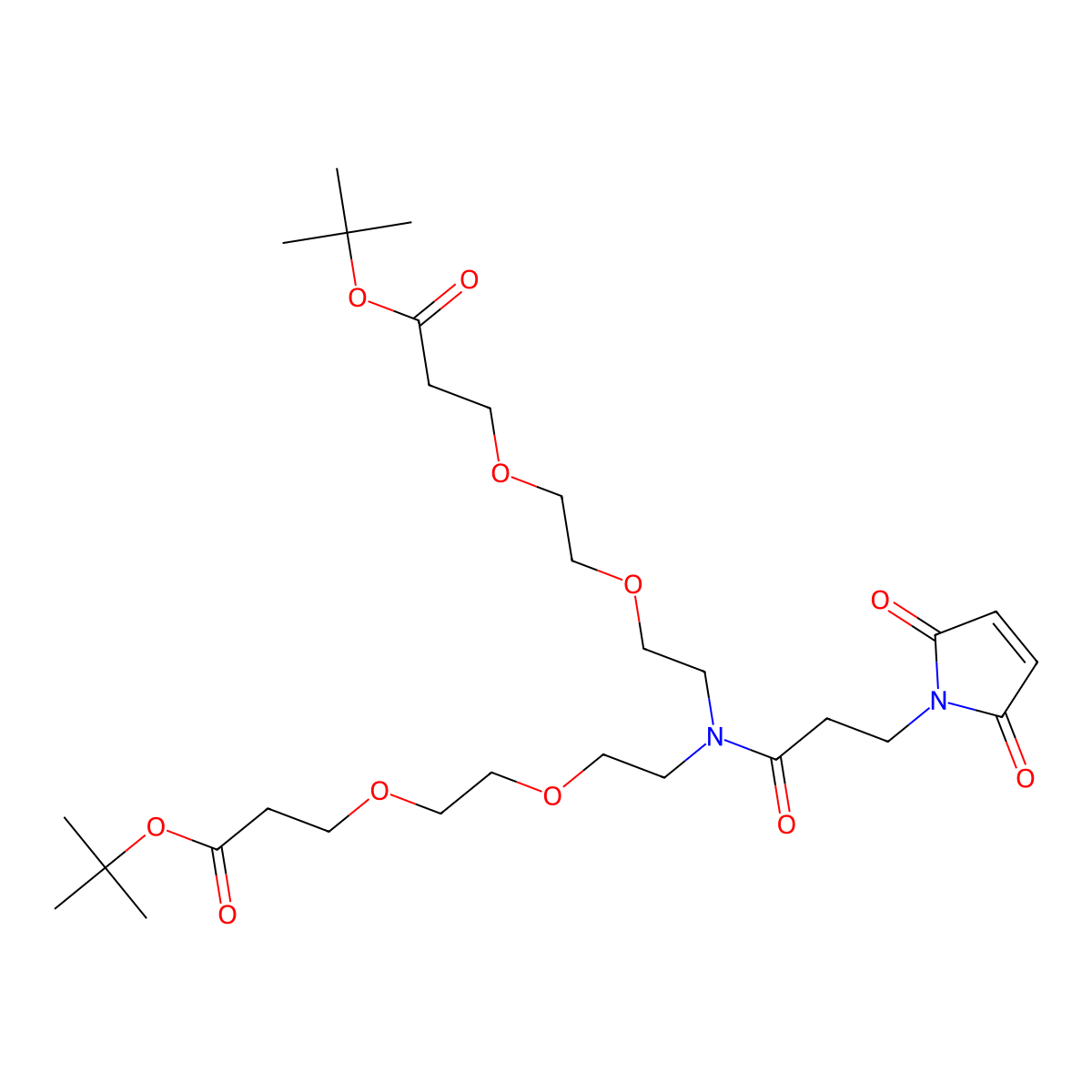 N-Mal-N-bis(PEG2-t-butyl ester) molecular structure, CAS 2100306-51-0