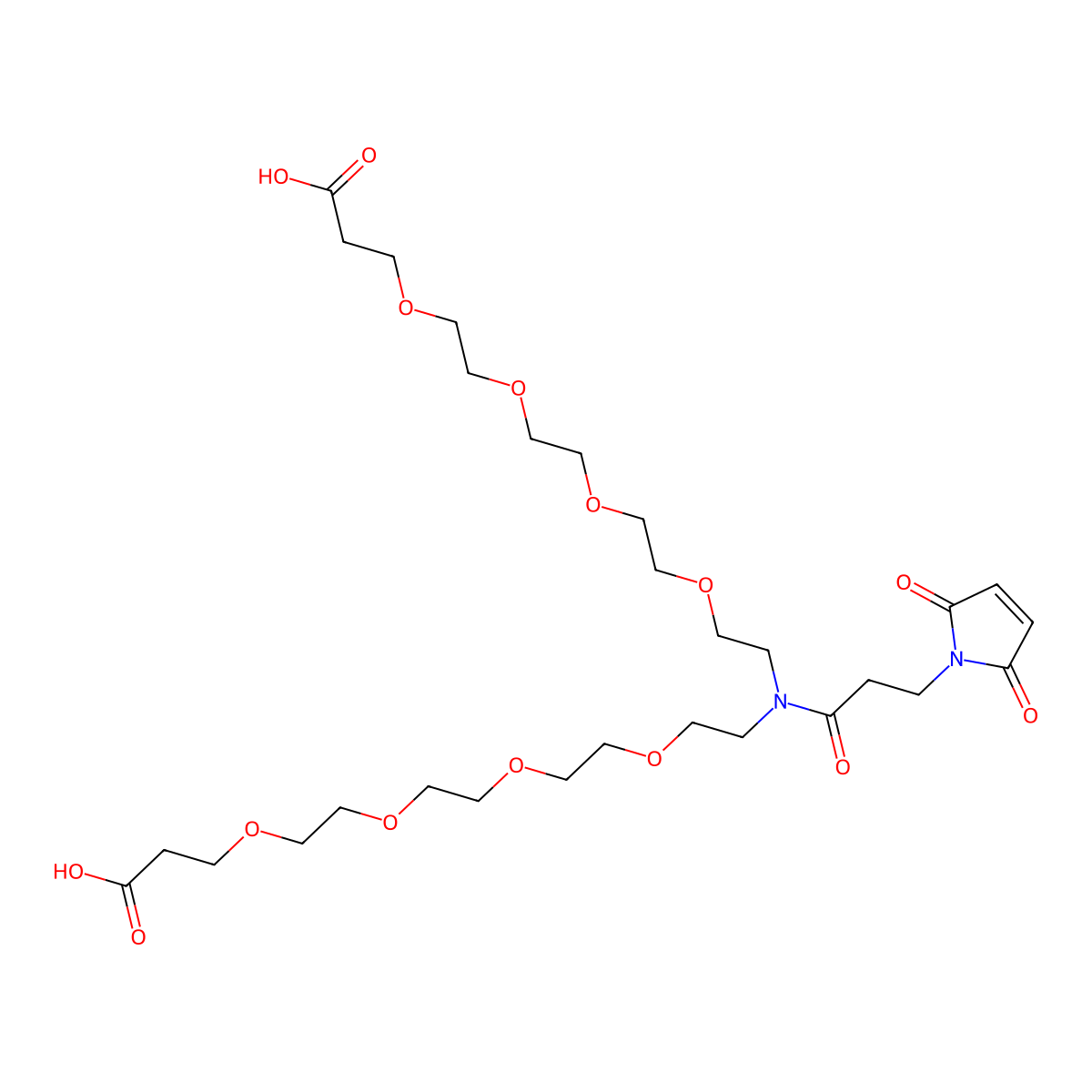 N-Mal-N-bis(PEG4-acid) molecular structure, CAS 2100306-52-1
