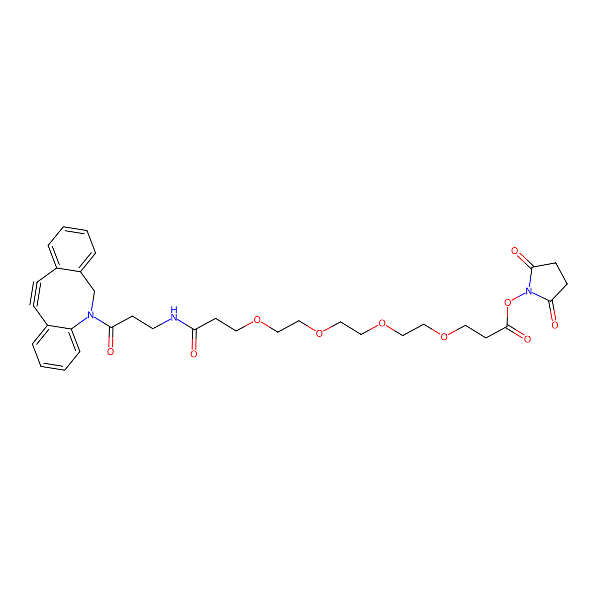 DBCO-NHCO-PEG4-NHS ester molecular structure, CAS 2100306-58-7