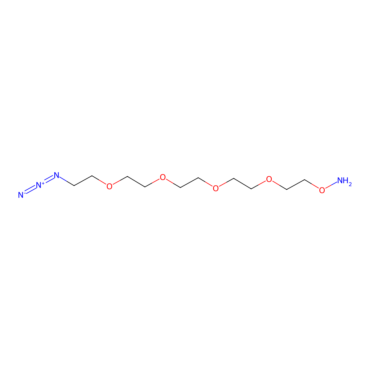 Aminooxy-PEG4-azide molecular structure, CAS 2100306-61-2