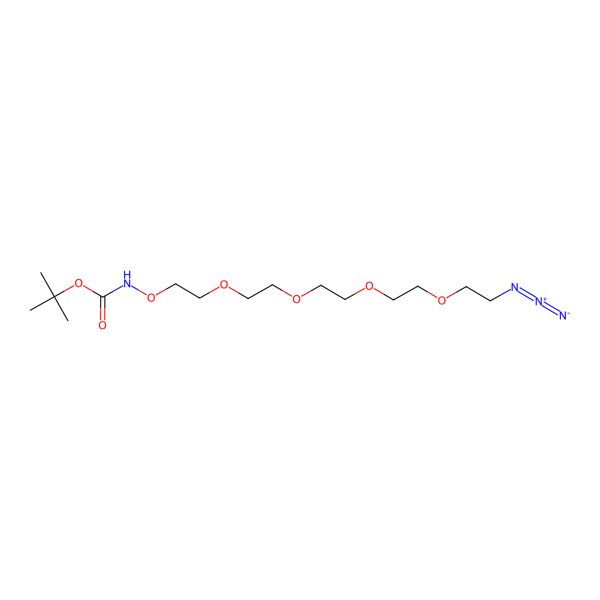 t-Boc-Aminooxy-PEG4-azide molecular structure, CAS 2100306-64-5