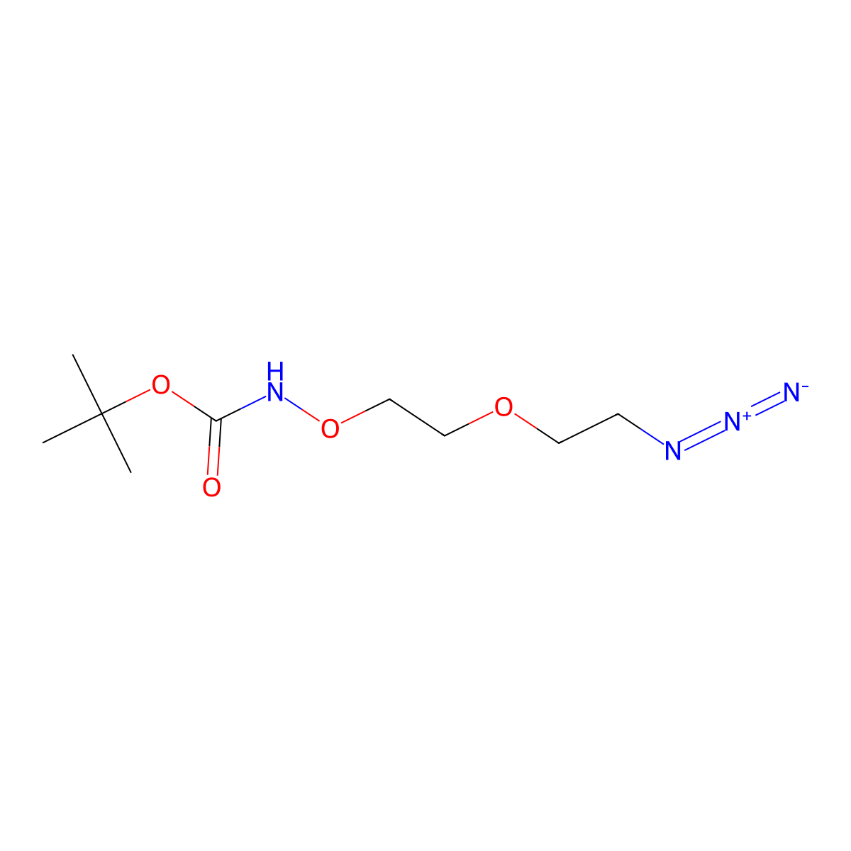 t-Boc-Aminooxy-PEG1-azide molecular structure, CAS 2100306-67-8