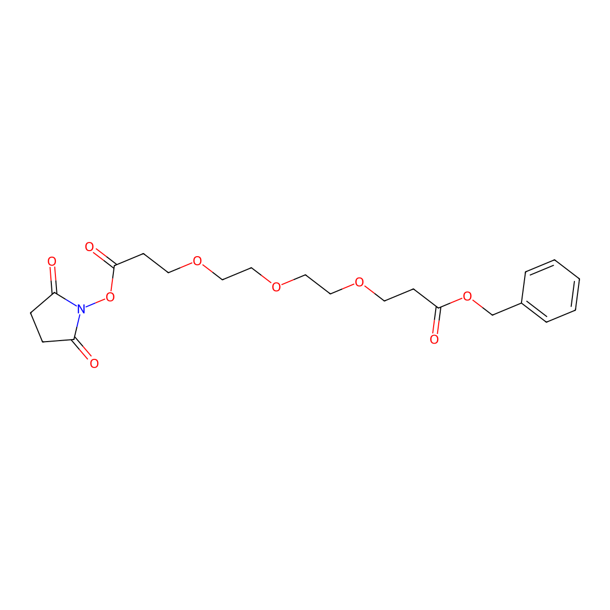 Benzyloxy carbonyl-PEG3-NHS ester molecular structure, CAS 2100306-68-9