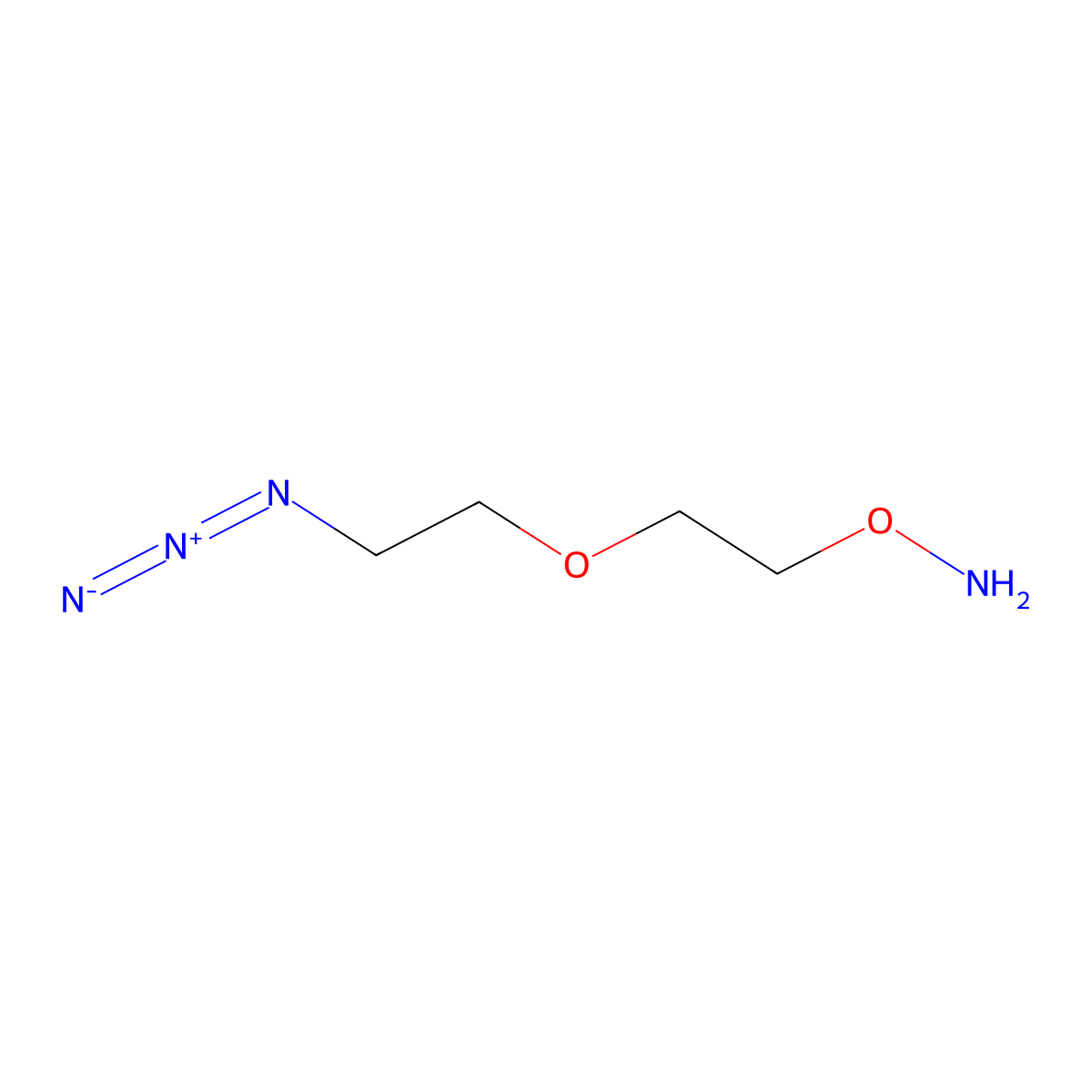 Aminooxy-PEG1-azide molecular structure, CAS 2100306-70-3